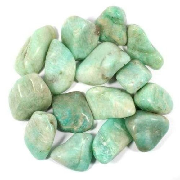 Tumbled Stone Amazonite Gemstone Crystals 4 Oz - Picture 6 of 7